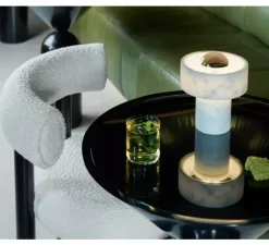 Baladeuse, Stone, Marbre blanc, LED, dim, 3000K, 160 lm, Ø19cm, H16cm - Tom Dixon