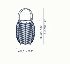 Baladeuse, Tanit M/29/R, beige, LED, 2700K, 54lm, Ø15,5cm, H29cm - Bover