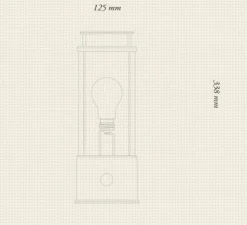 Baladeuse, The Muse, Laiton massif édition spéciale, or, IP44,2800K, 400lm, Ø12,5cm, H33,8cm - Tala