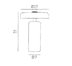 Baladeuse, Trip, Hermès Grey, Marbre gris, IP44, LED, dim, 3000K, Ø17cm, H21cm - Design by us