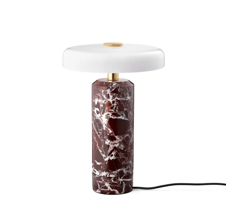 Baladeuse, Trip, Marbre rouge, IP44, LED, dim, 3000K, Ø17cm, H21cm - Design by us