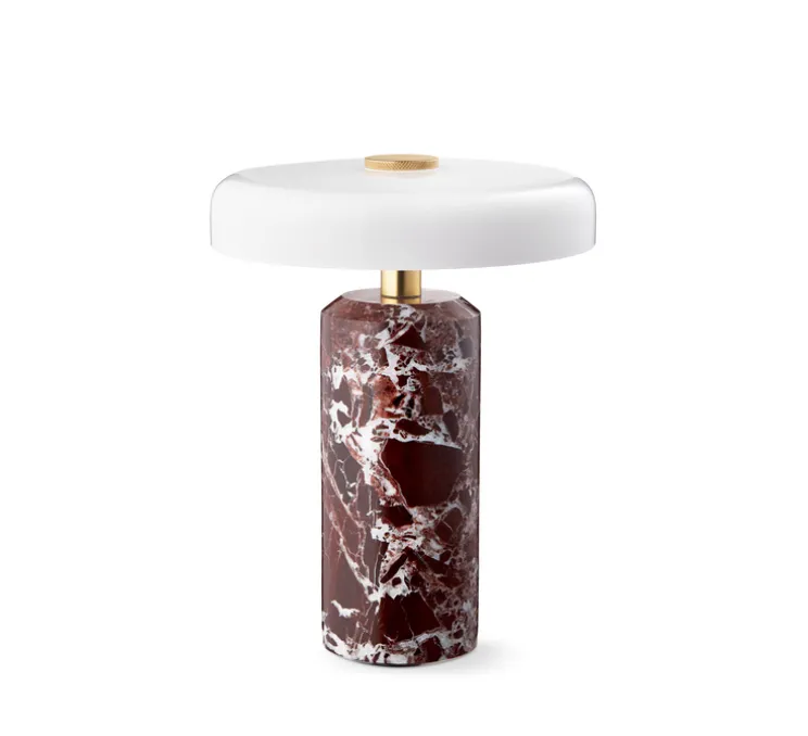 Baladeuse, Trip, Marbre rouge, IP44, LED, dim, 3000K, Ø17cm, H21cm - Design by us