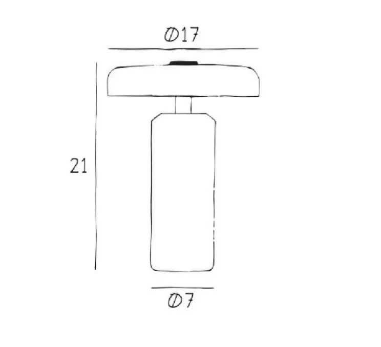 Baladeuse, Trip, Marbre rouge, IP44, LED, dim, 3000K, Ø17cm, H21cm - Design by us