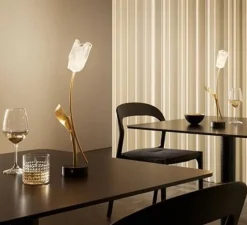 Baladeuse, Tulip Battery, noir, LED, dim, 3000K, 150 lm, L8,5cm, H38cm - Slamp