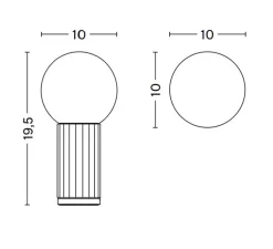 Baladeuse, Turn On, orange, LED, 2700K, 250lm, Ø10cm, H19,5cm - HAY