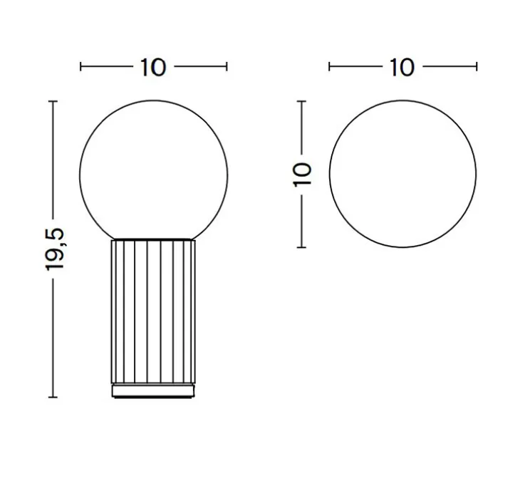 Baladeuse, Turn On, orange, LED, 2700K, 250lm, Ø10cm, H19,5cm - HAY