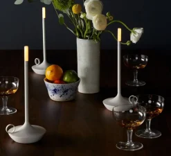 Baladeuse, Wick, blanc, LED, dim, 2600K, Ø12cm, H26cm - Graypants