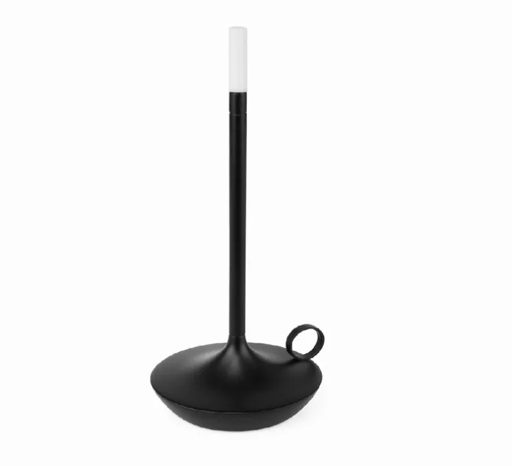 Baladeuse, Wick, noir, LED, dim, 2600K, lm, Ø12cm, H26cm - Graypants