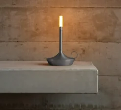 Baladeuse, Wick S, graphite, IP44, LED, dim, 2600K, 35 lm, Ø12cm, H16,5cm - Graypants