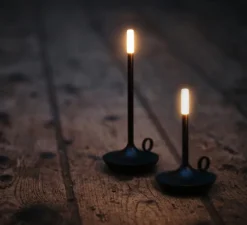 Baladeuse, Wick S, noir, IP44, LED, dim, 2600K, 35 lm, Ø12cm, H16,5cm - Graypants