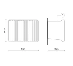 Base pour applique, Umarell, sans personnage, blanc mat, LED, 2700K, 1282 lm, L18cm, H13cm - Karman