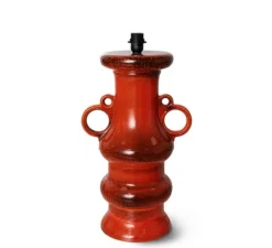 Base pour lampe, Glazed orange, orange, L33cm, H60cm - HK Living