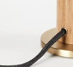 Base pour lampe, Knuckle, chêne, laiton, Ø8,5cm, H12,5cm - Tala