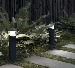 Borne, Alfiere Large, gris foncé, IP65, Ø12,4cm, H60cm - 9010 Novantadieci