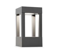 Borne d'extérieur, Agra, gris, Led, 3000K, 420lm, H20cm - FARO