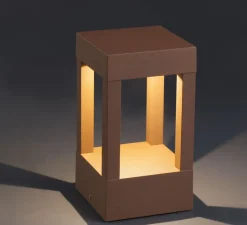 Borne d'extérieur, Agra, marron, hauteur 20cm - FARO