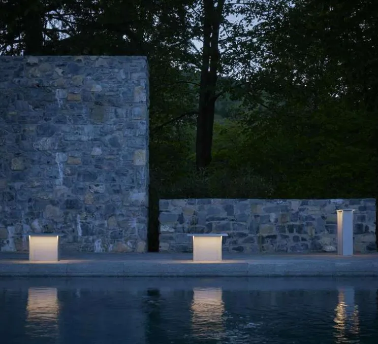 Borne, Fienile, extérieur, gris foncé, IP65, LED, dim, 3000K, 780lm, L45cm, H72cm - Luceplan