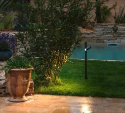 Borne, Helia Slim, noir, IP65, LED, 3000K, 450 lm, L12cm, H60cm - SLV