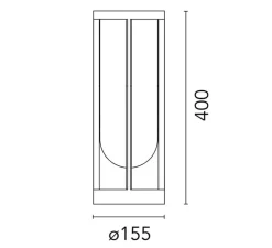 Borne, In Vitro DALI, noir, IP66, LED, dim, 3000K, 714 lm, Ø15,5cm, H40cm - Flos