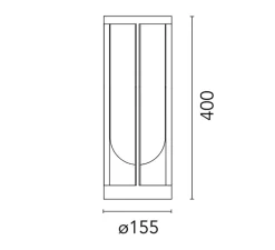Borne, In Vitro, vert pâle, IP65, LED, 2700K, 667 lm, Ø15,5cm, H40cm - Flos