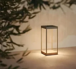 Borne, Lanterne Slim 267.01.OO, laiton, IP55, LED, dim, 2700K, 750 lm, L15cm, H37cm - Il Fanale