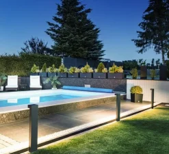 Borne, L-Line Out 80, anthracite, IP65, LED, 3000-4000K, 490 lm, L15cm, H80cm - SLV