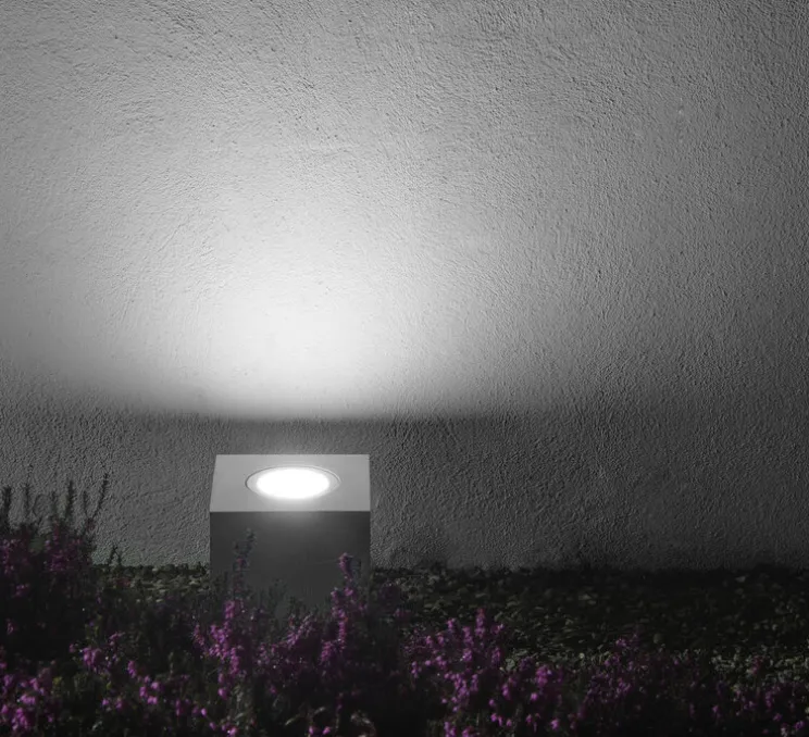 Borne, Q², gris, IP67, LED, 3000K, 2058 lm, Ø17cm, H17cm - Davide Groppi