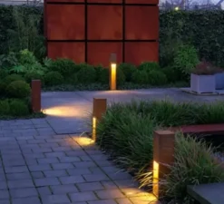 Borne, RUSTY® SLOT 50, rouille, IP44, Ø12cm, H50cm - SLV