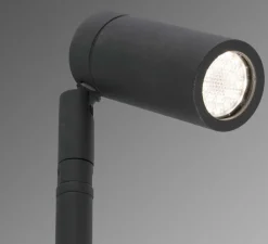 Borne, Seth-28, noir, LED, L4cm, 2700K, 450lm, H28cm, IP44, 40° - Faro