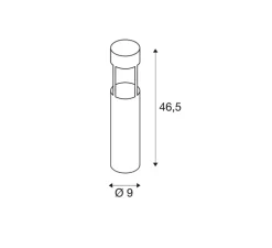 Borne, Slots 45, anthracite, IP44, LED, 3000K, 200 lm, Ø9cm, H46,5cm - SLV