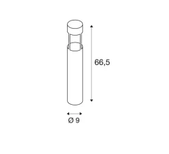 Borne, Slots 65, rouille, IP44, LED, 3000K, 200 lm, Ø9cm, H66,5cm - SLV