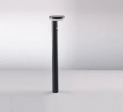 Borne solaire, Enya, anthracite, IP44, LED, 4000K, 600 lm, Ø15,5cm, H80cm - Nedgis