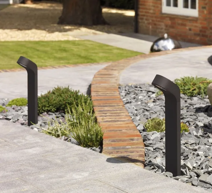 Borne, Soprano Bollard, noir texturé, IP44, L9cm, H49cm - Astro