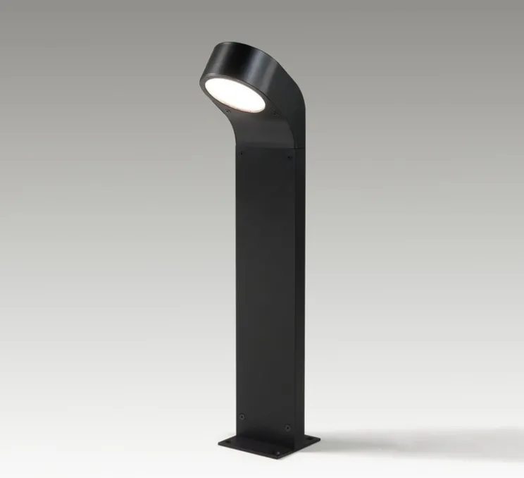 Borne, Soprano Bollard, noir texturé, IP44, L9cm, H49cm - Astro