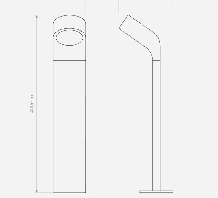 Borne, Soprano Bollard, noir texturé, IP44, L9cm, H49cm - Astro