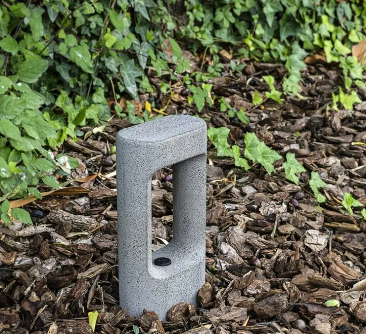 Borne, Totem 285, gris, IP55, LED, 3000K, 370 lm, L15cm, H28,5cm - Faro