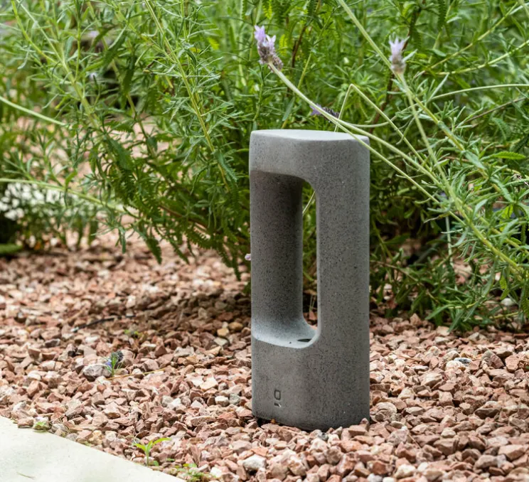 Borne, Totem 285, gris, IP55, LED, 3000K, 370 lm, L15cm, H28,5cm - Faro