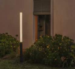 Borne, Tura 2050, gris foncé, IP65, LED, 3000K, 4784 lm, Ø16cm, H205cm - Faro