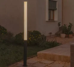 Borne, Tura 2050, gris foncé, IP65, LED, 3000K, 4784 lm, Ø16cm, H205cm - Faro