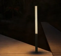 Borne, Tura 2050, gris foncé, IP65, LED, 3000K, 4784 lm, Ø16cm, H205cm - Faro