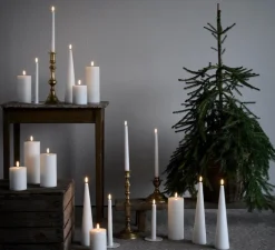 Duo de Lampes Bougie, Taper, blanc, Ø2,3cm, H35cm, LED, dim, 2400K, 6 lm -Uyuni