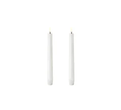 Duo de Lampes Bougie, Taper, blanc, Ø2,3cm, H20cm, LED, dim, 2400K, 6 lm-Uyuni