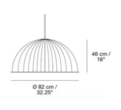 Grande suspension, acoustique, Under the Bell, blanc, Ø82cm, H46cm - Muuto