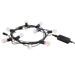 Guirlande lumineuse, Connectée CCT + RGB, transparent, noir, IP65, LED, dim, 400 lm, L10m - Nedgis