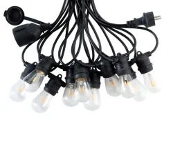 Guirlande lumineuse extérieure, light.o.002, noir, IP44, L1000cm, Hcm - Zangra