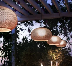 Guirlande lumineuse, Garota Catenary S/27/4L, noir et blanc, IP66, LED, 2700K, 450 lm, L500cm, H70cm - Bover