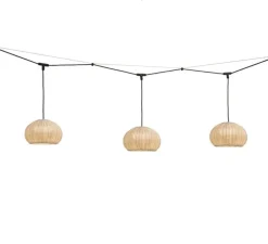 Guirlande lumineuse, Garota Catenary S/27/4L, noir et blanc, IP66, LED, 2700K, 450 lm, L500cm, H70cm - Bover