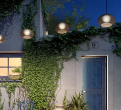 Guirlande lumineuse, Garota Catenary S/27/4L, noir, marron, IP66, LED, 2700K, 450 lm, L500cm, H70cm - Bover