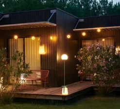 Guirlande lumineuse, HOOP, bluetooth, bleu acapulco, IP54, LED, 3000K, 960lm, Ø1200cm, H9,6cm - FERMOB