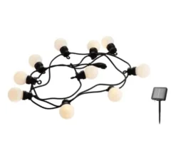 Guirlande lumineuse, Lucas Solar Start Set, givrée, noir, IP44, LED, L600cm, Hcm - Sirius